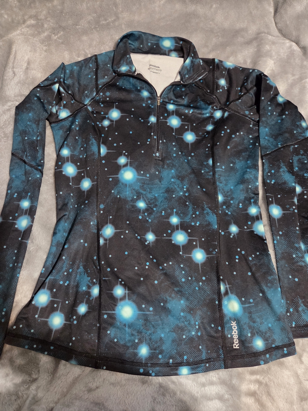 Reebok Blue Galaxy Quarter-Zip Pullover